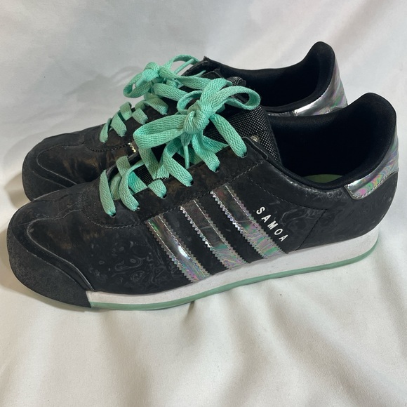Adidas Samoa Sneakers - Black and Mint - Picture 1 of 4